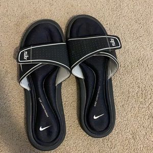 Nike black slides size 10